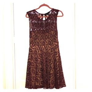 Gold and Maroon Dress